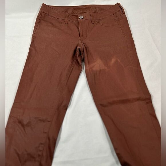 American Eagle Stretch Jegging  Chocolate Brown Skinny Jeans Neutral Boho - Picture 3 of 8